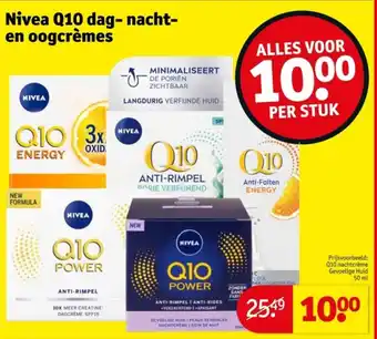 Kruidvat Nivea Q10 dag nacht en oogcrèmes aanbieding
