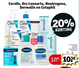 Kruidvat CeraVe, Drs Leenarts, Neutrogena, Dermolin en Cetaphil aanbieding