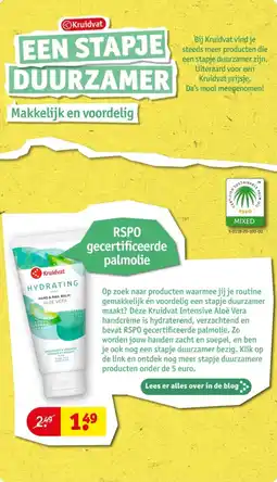 Kruidvat Kruidvat Hydrating Hand & nail balm aloe vera aanbieding