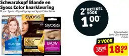 Kruidvat Schwarzkopf Blonde en Syoss Color haarkleuring aanbieding