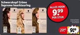Kruidvat Schwarzkopf Crème Supreme haarkleuring aanbieding