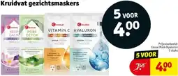 Kruidvat Kruidvat gezichtsmaskers aanbieding