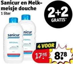 Kruidvat Sanicur en Melkmeisje douche aanbieding