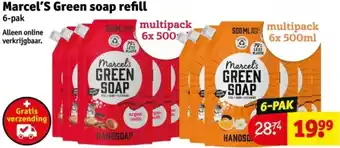 Kruidvat Marcel's Green soap refill aanbieding