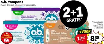 Kruidvat O.b. tampons aanbieding