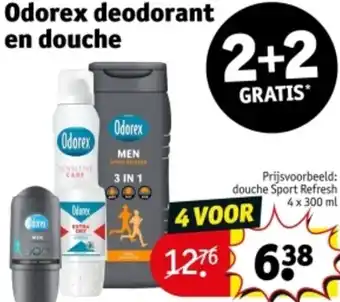Kruidvat Odorex deodorant en douche aanbieding