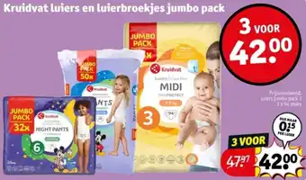 Kruidvat Kruidvat luiers en luierbroekjes jumbo pack aanbieding