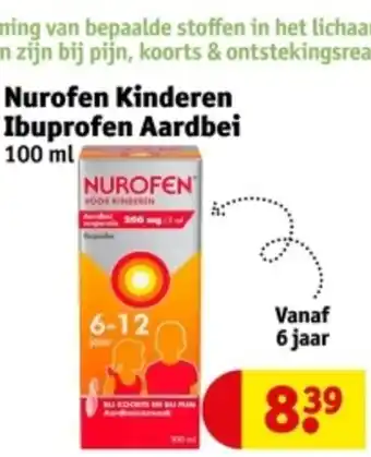 Kruidvat Nurofen Kinderen Ibuprofen Aardbei aanbieding