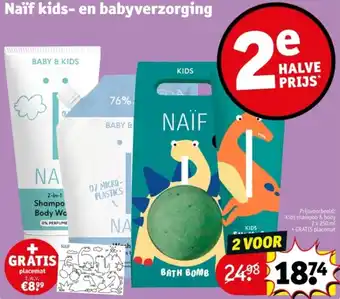 Kruidvat Naïf kids en babyverzorging aanbieding