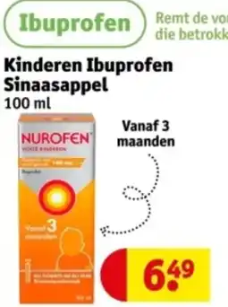 Kruidvat Kinderen Ibuprofen Sinaasappel aanbieding