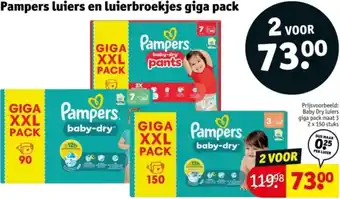 Kruidvat Pampers luiers en luierbroekjes giga pack aanbieding