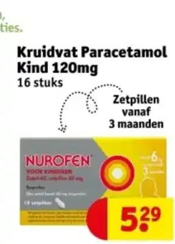 Kruidvat Kruidvat Paracetamol Kind 120mg aanbieding