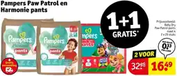 Kruidvat Pampers Paw Patrol en Harmonie pants aanbieding