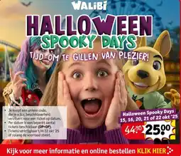 Kruidvat Walibi halloween spooky days aanbieding