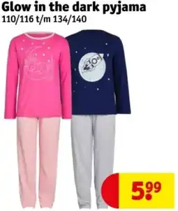 Kruidvat Glow in the dark pyjama aanbieding