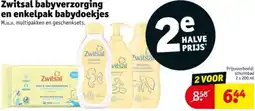 Kruidvat Zwitsal babyverzorging en enkelpak babydoekjes aanbieding