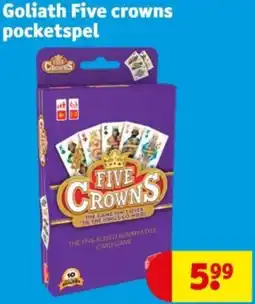 Kruidvat Goliath Five crowns pocketspel aanbieding