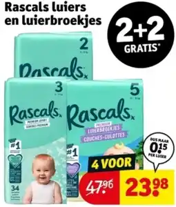 Kruidvat Rascals luiers en luierbroekjes aanbieding