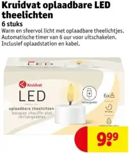 Kruidvat Kruidvat oplaadbare LED theelichten aanbieding