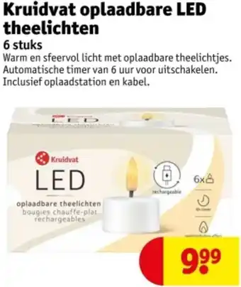 Kruidvat Kruidvat oplaadbare LED theelichten aanbieding