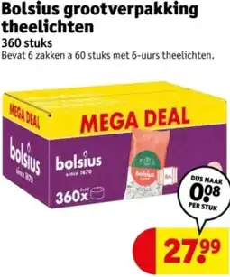 Kruidvat Bolsius grootverpakking theelichten aanbieding