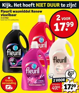 Kruidvat Fleuril wasmiddel Renew vloeibaar aanbieding