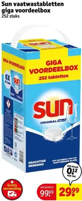 Kruidvat Sun vaatwastabletten giga voordeelbox aanbieding