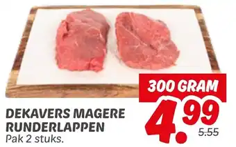 Dekamarkt Dekavers Magere Runderlappen aanbieding