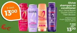 Trekpleister Elvive shampoo en conditioner aanbieding