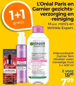 Trekpleister L'Oréal Paris en Garnier gezichtsverzorging en reiniging aanbieding