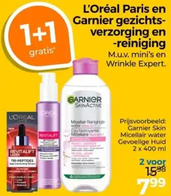 Trekpleister L'Oréal Paris en Garnier gezichtsverzorging en reiniging aanbieding