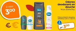 Trekpleister Odorex deodorant en douche aanbieding