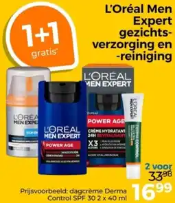 Trekpleister L'Oréal Men Expert gezichtsverzorging en reiniging aanbieding