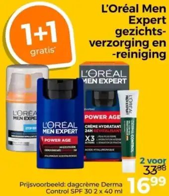 Trekpleister L'Oréal Men Expert gezichtsverzorging en reiniging aanbieding