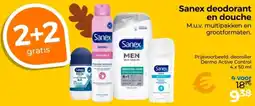 Trekpleister Sanex deodorant en douche aanbieding