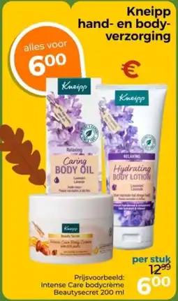 Trekpleister Kneipp hand en bodyverzorging aanbieding