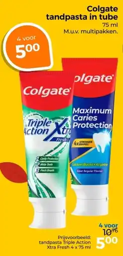 Trekpleister Colgate Tandpasta in Tube aanbieding