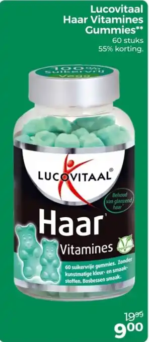 Trekpleister Lucovitaal Haar Vitamines Gummies aanbieding
