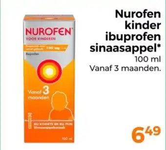 Trekpleister Nurofen kinder ibuprofen sinaasappel aanbieding