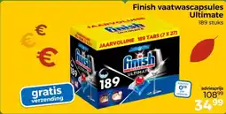 Trekpleister Finish vaatwascapsules Ultimate aanbieding