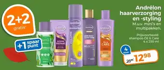 Trekpleister Andrélon haarverzorging en styling aanbieding
