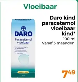 Trekpleister Daro kind paracetamol vloeibaar kind aanbieding