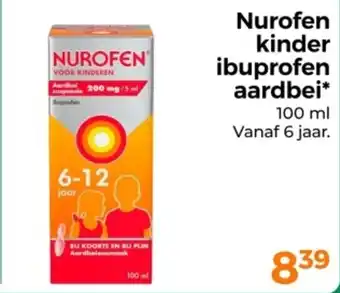 Trekpleister Nurofen kinder ibuprofen aardbei aanbieding