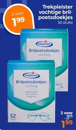 Trekpleister Trekpleister vochtige brilpoetsdoekjes aanbieding