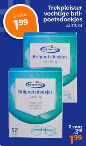 Trekpleister Trekpleister vochtige brilpoetsdoekjes aanbieding