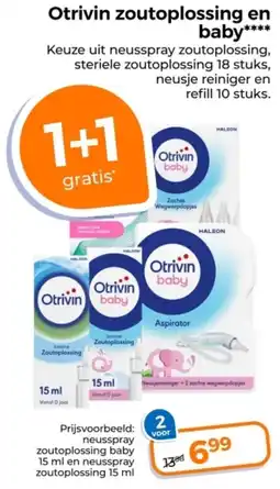 Trekpleister Otrivin Zoutoplossing en Baby aanbieding