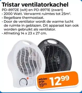 Trekpleister Tristar Ventilatorkachel aanbieding