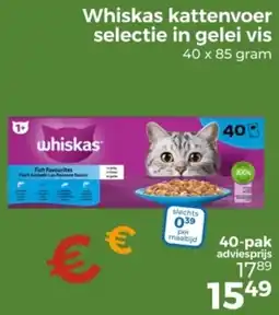 Trekpleister Whiskas kattenvoer selectie in gelei vis aanbieding