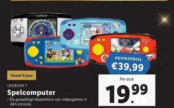 Lidl Lexibook® Spelcomputer aanbieding