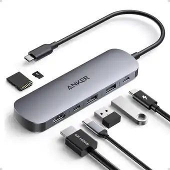 Amazon Anker Nano USB-C Hub (7-in-1, 4K HDMI) aanbieding